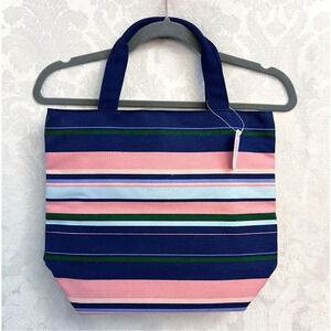 Victoria’s Secret NWT Multi-Color Striped Small-Medium Size Canvas Tote Bag New